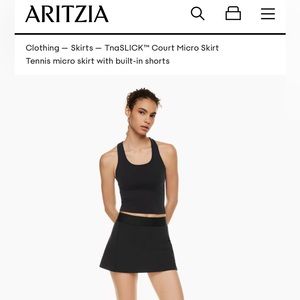 Aritzia TnaSLICK Court Micro Skirt